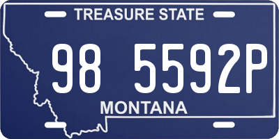 MT license plate 985592P