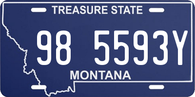 MT license plate 985593Y