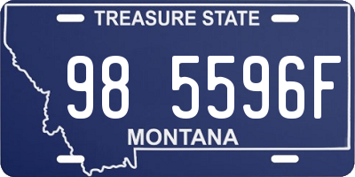 MT license plate 985596F