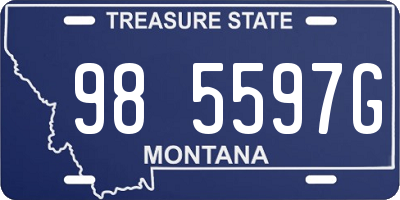 MT license plate 985597G