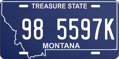 MT license plate 985597K