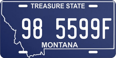 MT license plate 985599F