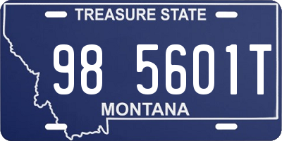 MT license plate 985601T