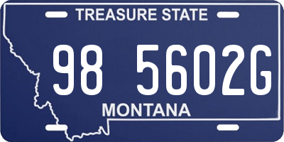 MT license plate 985602G