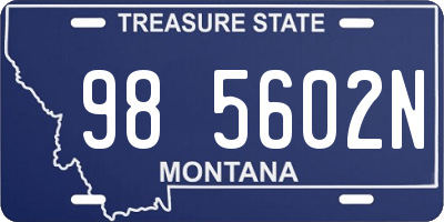 MT license plate 985602N