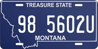 MT license plate 985602U