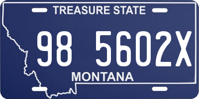 MT license plate 985602X