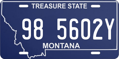 MT license plate 985602Y