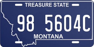 MT license plate 985604C