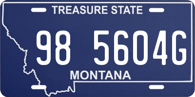 MT license plate 985604G