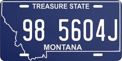 MT license plate 985604J