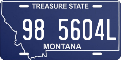 MT license plate 985604L