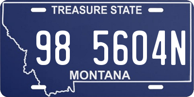 MT license plate 985604N