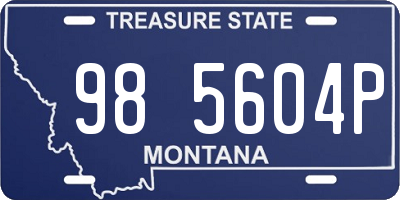 MT license plate 985604P