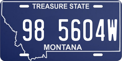 MT license plate 985604W