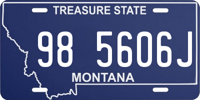 MT license plate 985606J