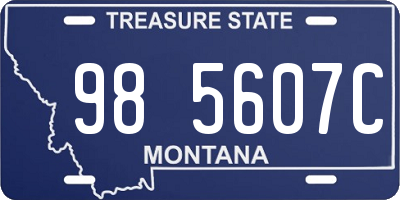 MT license plate 985607C