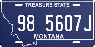 MT license plate 985607J