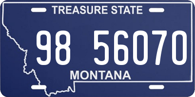 MT license plate 985607O