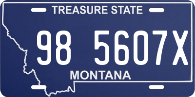 MT license plate 985607X