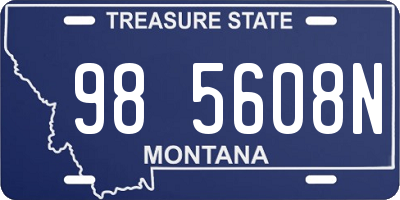 MT license plate 985608N