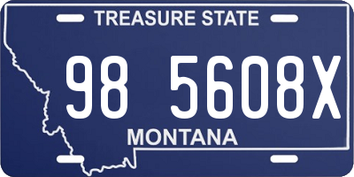 MT license plate 985608X