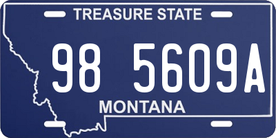 MT license plate 985609A
