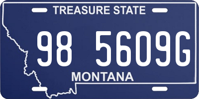MT license plate 985609G