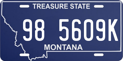 MT license plate 985609K