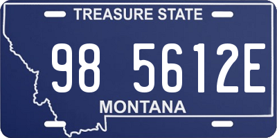 MT license plate 985612E