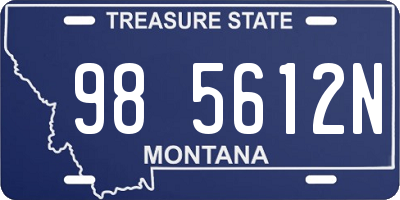 MT license plate 985612N