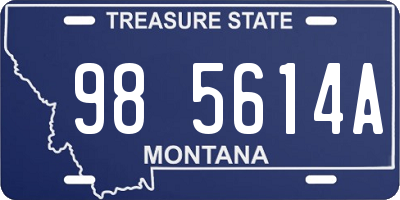 MT license plate 985614A