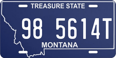 MT license plate 985614T