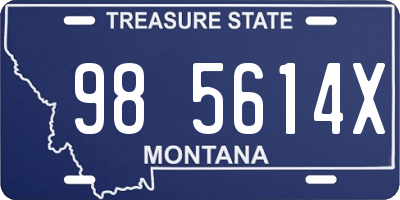 MT license plate 985614X
