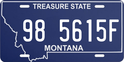 MT license plate 985615F