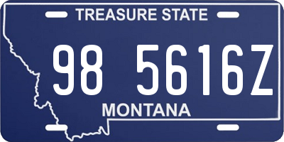 MT license plate 985616Z