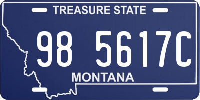 MT license plate 985617C