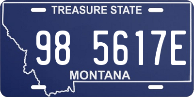 MT license plate 985617E