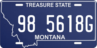 MT license plate 985618G