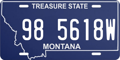 MT license plate 985618W