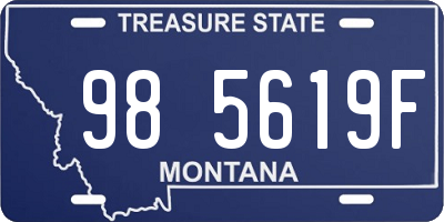 MT license plate 985619F