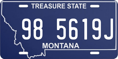 MT license plate 985619J