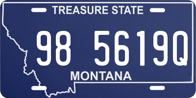 MT license plate 985619Q