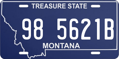 MT license plate 985621B
