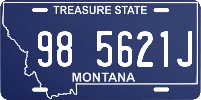 MT license plate 985621J
