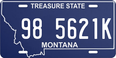MT license plate 985621K