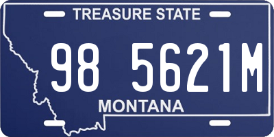 MT license plate 985621M