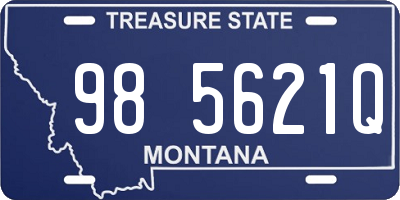 MT license plate 985621Q