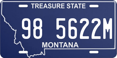 MT license plate 985622M