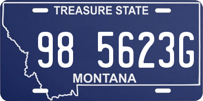 MT license plate 985623G
